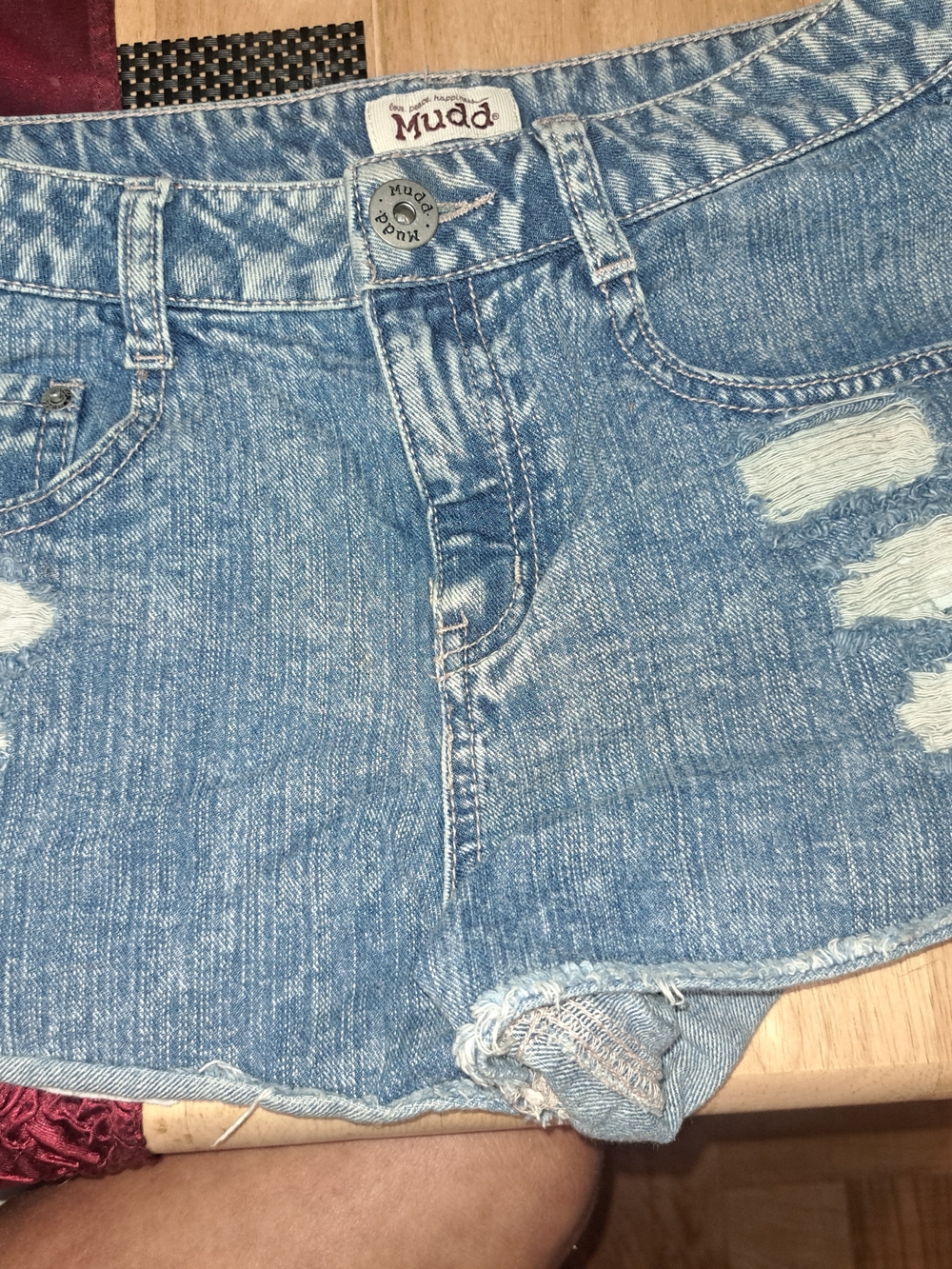 Mudd Light Blue Washed Denim Shorts Sz. 9